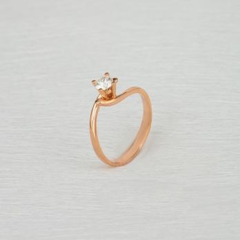 Solitaire femme en Or Rose 18 Carats Ref 68929 | Chichkhane