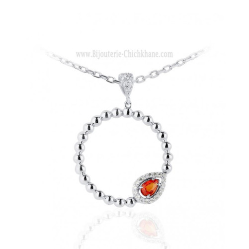 Pendentif femme en Or Blanc 18 Carats Ref 65208 | Chichkhane
