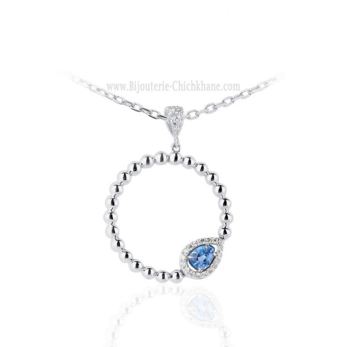 Pendentif femme en Or Blanc 18 Carats Ref 65207 | Chichkhane
