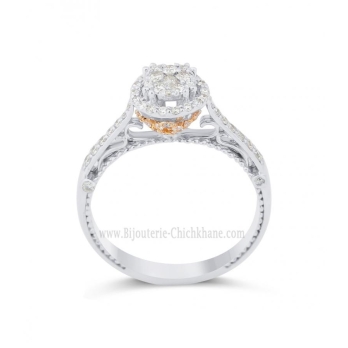 Solitaire femme en Or Bicolore  18 Carats Ref 65142 | Chichkhane