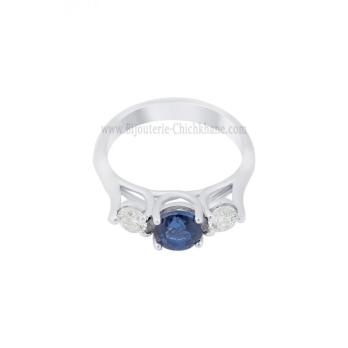Solitaire femme en Or Blanc 18 Carats Ref 65114 | Chichkhane