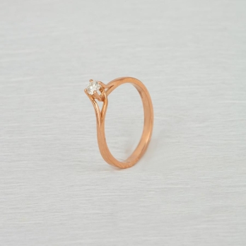 Solitaire femme en Or Rose 18 Carats Ref 68927 | Chichkhane