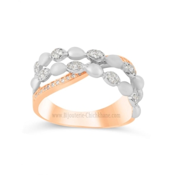 Bague femme en Or Bicolore  18 Carats Ref 65106 | Chichkhane
