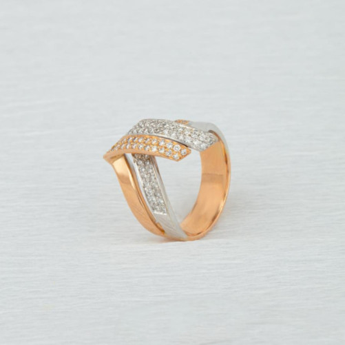 Bague femme en Or Bicolore  18 Carats Ref 65039 | Chichkhane
