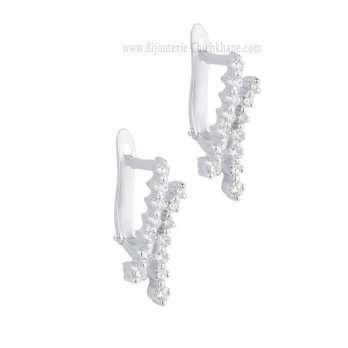 Boucles d'oreilles femme en Or Blanc 18 Carats Ref 64994 | Chichkhane