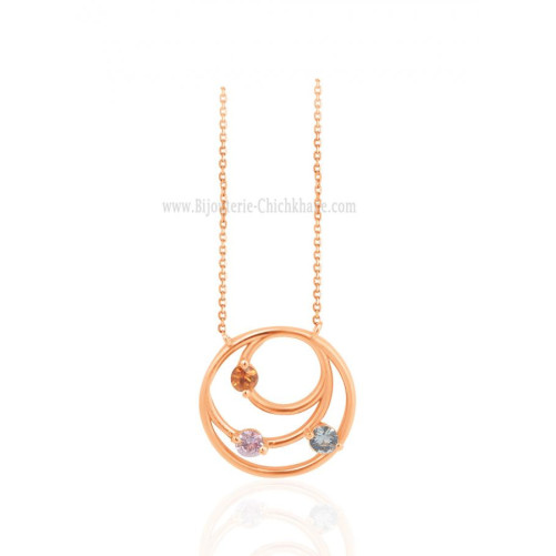 Collier femme en Or Rose 18 Carats Ref 64973 | Chichkhane