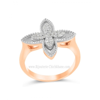 Bague femme en Or Bicolore  18 Carats Ref 64971 | Chichkhane