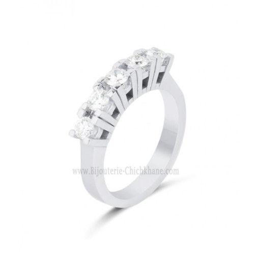 Alliance femme en Or Blanc 18 Carats Ref 64919 | Chichkhane
