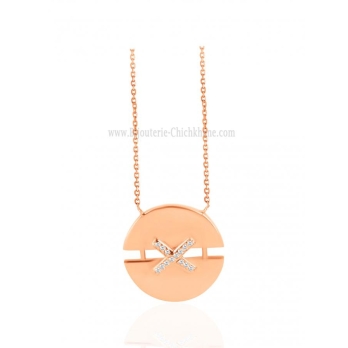 Collier femme en Or Rose 18 Carats Ref 64853 | Chichkhane