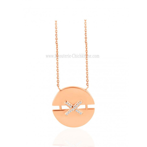 Collier femme en Or Rose 18 Carats Ref 64853 | Chichkhane