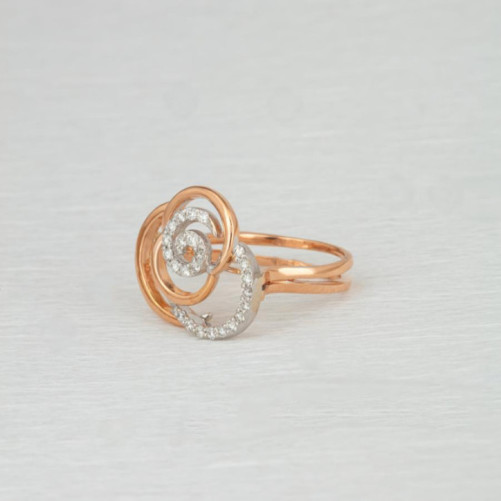 Bague femme en Or Bicolore  18 Carats Ref 68936 | Chichkhane