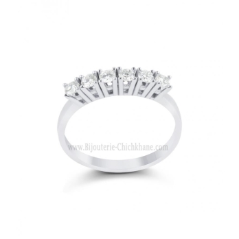 Alliance femme en Or Blanc 18 Carats Ref 64480 | Chichkhane
