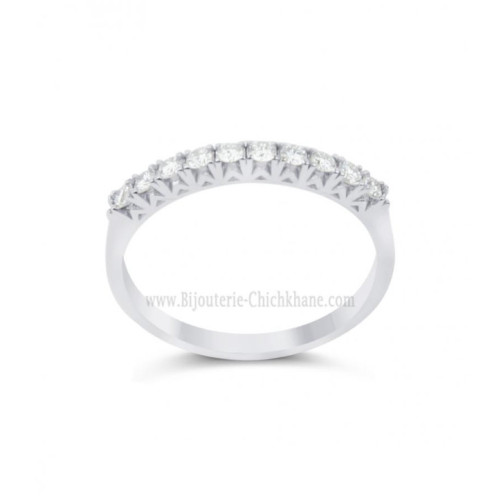 Alliance femme en Or Blanc 18 Carats Ref 64411 | Chichkhane