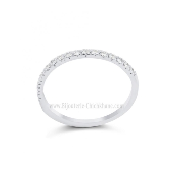 Alliance femme en Or Blanc 18 Carats Ref 64467 | Chichkhane