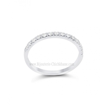 Alliance femme en Or Blanc 18 Carats Ref 64456 | Chichkhane
