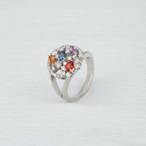 Bague femme en Or Blanc 18 Carats Ref 63768 | Chichkhane