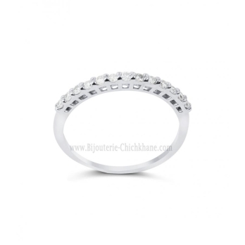 Alliance femme en Or Blanc 18 Carats Ref 64427 | Chichkhane