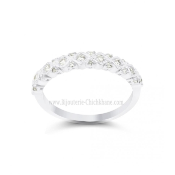Alliance femme en Or Blanc 18 Carats Ref 64424 | Chichkhane