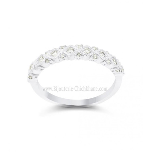 Alliance femme en Or Blanc 18 Carats Ref 64424 | Chichkhane