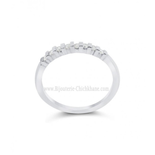 Alliance femme en Or Blanc 18 Carats Ref 64419 | Chichkhane
