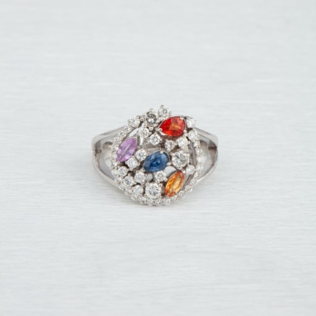 Bague femme en Or Blanc 18 Carats Ref 63768 | Chichkhane