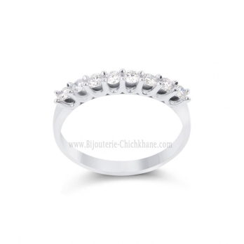 Alliance femme en Or Blanc 18 Carats Ref 64409 | Chichkhane