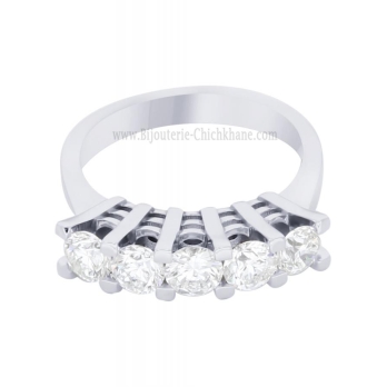 Alliance femme en Or Blanc 18 Carats Ref 64403 | Chichkhane
