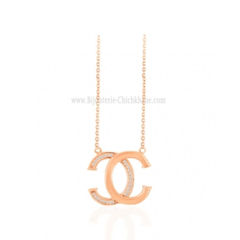 Collier femme en Or Rose 18 Carats Ref 64383 | Chichkhane