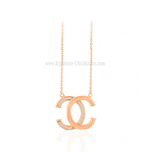 Collier femme en Or Rose 18 Carats Ref 64383 | Chichkhane