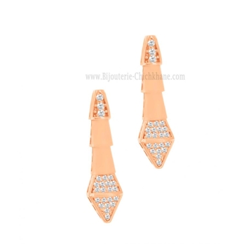 Boucles d'oreilles femme en Or Rose 18 Carats Ref 64378 | Chichkhane