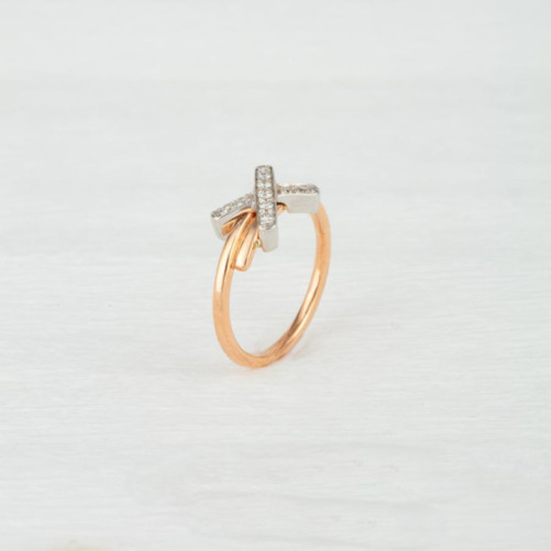 Bague femme en Or Bicolore  18 Carats Ref 56070 | Chichkhane
