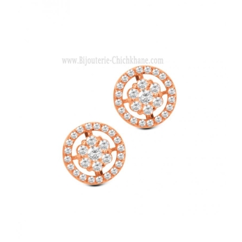 Boucles d'oreilles femme en Or Rose 18 Carats Ref 64331 | Chichkhane