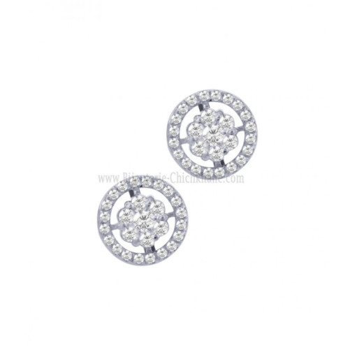 Boucles d'oreilles femme en Or Blanc 18 Carats Ref 64328 | Chichkhane