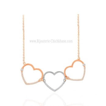 Collier femme en Or Bicolore  18 Carats Ref 64313 | Chichkhane