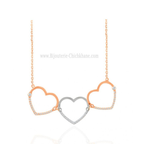 Collier femme en Or Bicolore  18 Carats Ref 64313 | Chichkhane