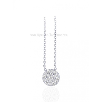 Collier femme en Or Blanc 18 Carats Ref 64309 | Chichkhane