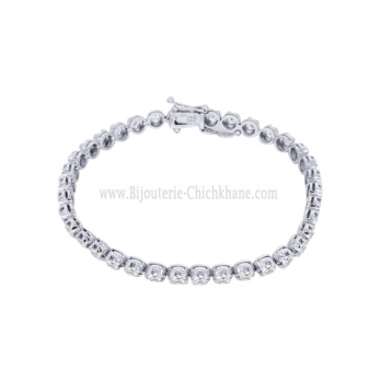 Gourmette femme en Or Blanc 18 Carats Ref 64297 | Chichkhane