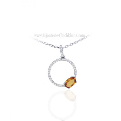 Pendentif femme en Or Blanc 18 Carats Ref 64280 | Chichkhane