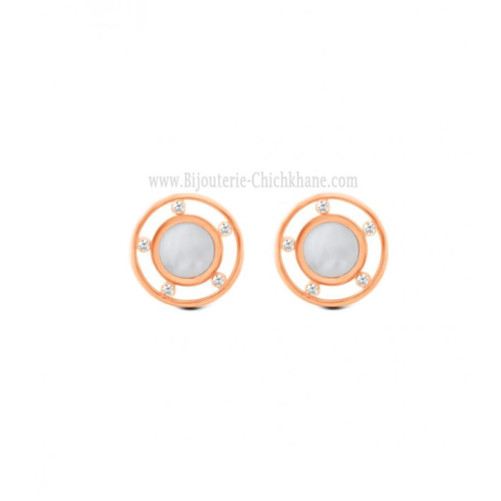Boucles d'oreilles femme en Or Rose 18 Carats Ref 64275 | Chichkhane