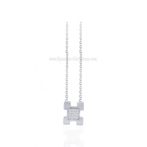 Collier femme en Or Blanc 18 Carats Ref 64178 | Chichkhane