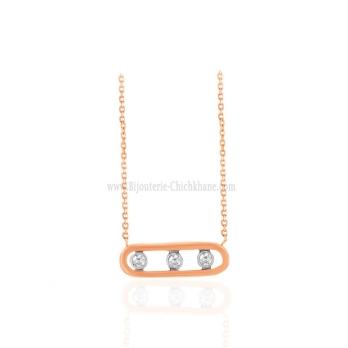 Collier femme en Or Rose 18 Carats Ref 64173 | Chichkhane