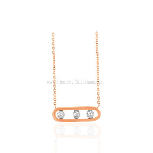 Collier femme en Or Rose 18 Carats Ref 64173 | Chichkhane