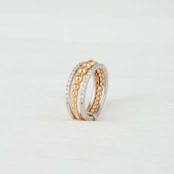 Bague femme en Or Bicolore  18 Carats Ref 43231 | Chichkhane
