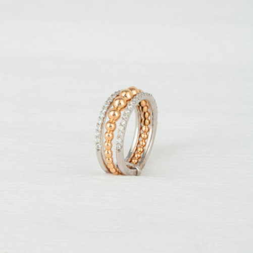 Bague femme en Or Bicolore  18 Carats Ref 43231 | Chichkhane