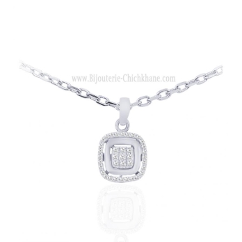 Pendentif femme en Or Blanc 18 Carats Ref 64150 | Chichkhane