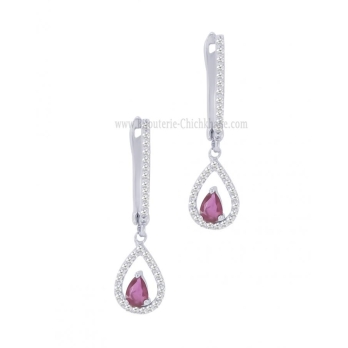 Boucles d'oreilles femme en Or Blanc 18 Carats Ref 64148 | Chichkhane