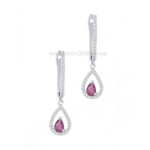 Boucles d'oreilles femme en Or Blanc 18 Carats Ref 64148 | Chichkhane