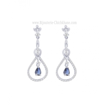 Boucles d'oreilles femme en Or Blanc 18 Carats Ref 64040 | Chichkhane