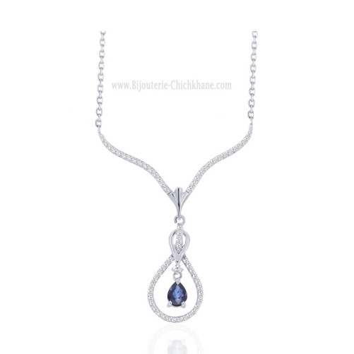 Collier femme en Or Blanc 18 Carats Ref 64039 | Chichkhane