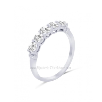 Alliance femme en Or Blanc 18 Carats Ref 64256 | Chichkhane
